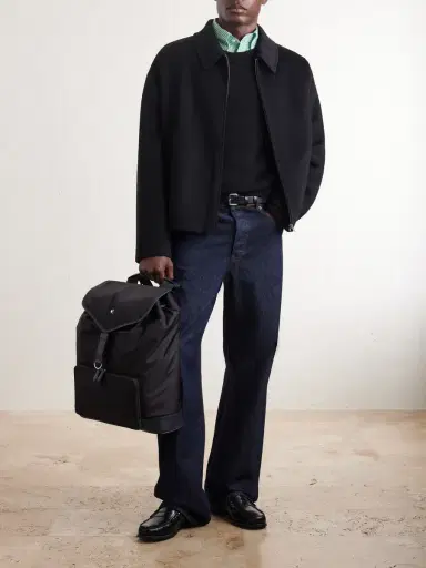 Montblanc Panorama Leather-Trimmed Shell Backpack - Men | Thumbnail 2