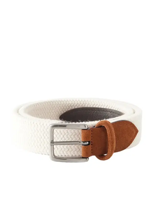 Anderson's 3.5 cm Leather-Trimmed Woven Belt - Men