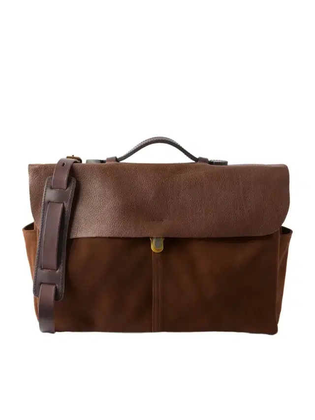Bleu de Chauffe Charles Leather-Trimmed Suede Briefcase - Men