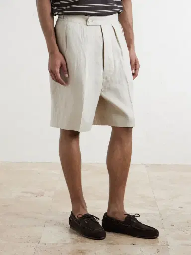 Kaptain Sunshine Gurkha Straight-Leg Linen and Silk-Blend Shorts - Men | Thumbnail 3 Kaptain Sunshine Gurkha Straight-Leg Linen and Silk-Blend Shorts - Men | Thumbnail 3