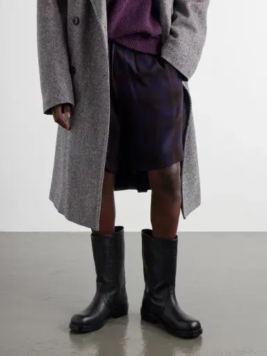Dries Van Noten Grained Leather Boots - Men | Thumbnail 2
