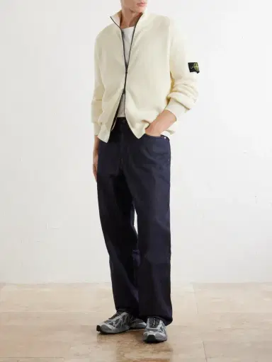 Stone Island Ribbed Cotton Zip-Up Sweater - Men | Thumbnail 2 Stone Island Ribbed Cotton Zip-Up Sweater - Men | Thumbnail 2