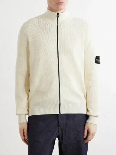 Stone Island Ribbed Cotton Zip-Up Sweater - Men | Thumbnail 3 Stone Island Ribbed Cotton Zip-Up Sweater - Men | Thumbnail 3