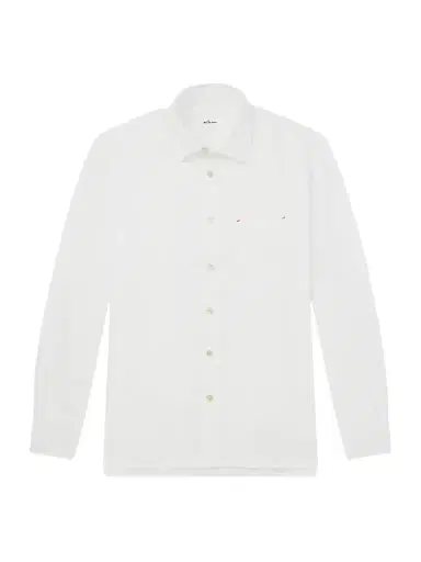 Kiton Straight Cut Linen Shirt - Men | Thumbnail 1