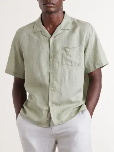Onia Convertible-Collar Linen and Lyocell-Blend Shirt - Men | Thumbnail 3 Onia Convertible-Collar Linen and Lyocell-Blend Shirt - Men | Thumbnail 3