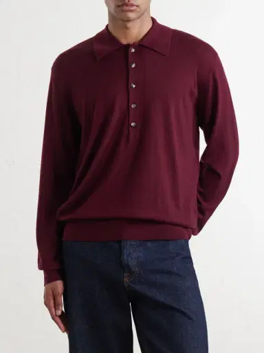 Dries Van Noten Muano Merino Wool Polo Shirt - Men | Thumbnail 3