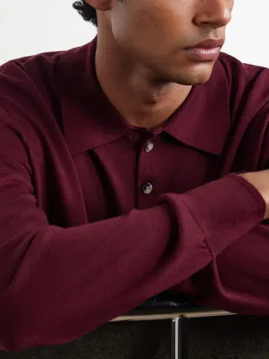 Dries Van Noten Muano Merino Wool Polo Shirt - Men | Thumbnail 5