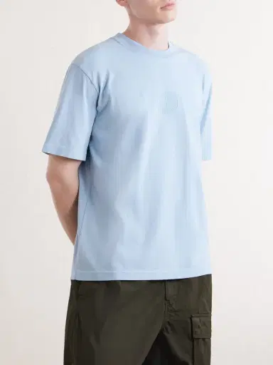 Stone Island Logo-Detailed Organic Cotton-Jersey T-Shirt - Men | Thumbnail 3 Stone Island Logo-Detailed Organic Cotton-Jersey T-Shirt - Men | Thumbnail 3