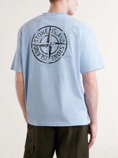 Stone Island Logo-Detailed Organic Cotton-Jersey T-Shirt - Men | Thumbnail 4 Stone Island Logo-Detailed Organic Cotton-Jersey T-Shirt - Men | Thumbnail 4
