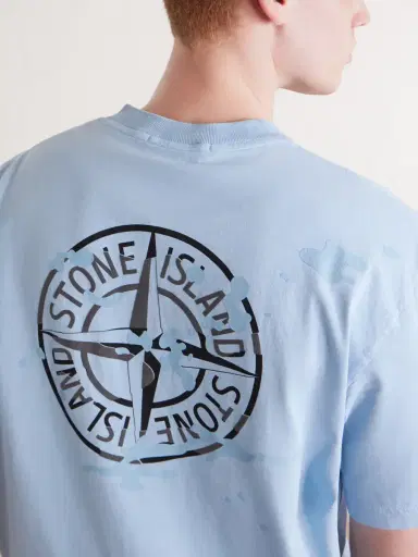 Stone Island Logo-Detailed Organic Cotton-Jersey T-Shirt - Men | Thumbnail 5 Stone Island Logo-Detailed Organic Cotton-Jersey T-Shirt - Men | Thumbnail 5