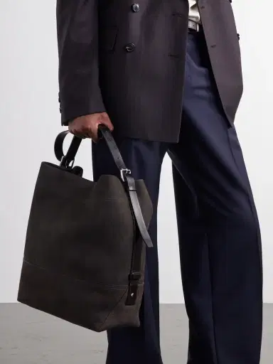 Lemaire Belted Nubuck Leather Tote Bag - Men | Thumbnail 2