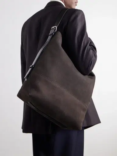 Lemaire Belted Nubuck Leather Tote Bag - Men | Thumbnail 6