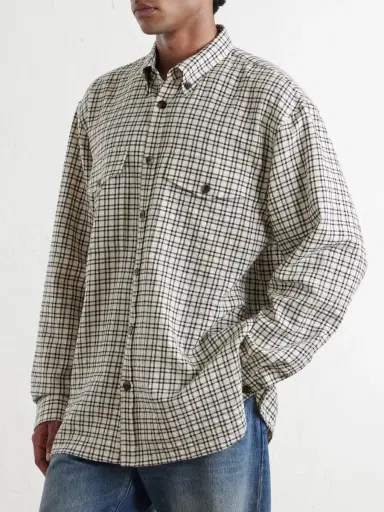 Dries Van Noten Cromo Checked Cotton-Blend Flannel Shirt - Men | Thumbnail 3