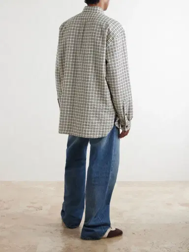 Dries Van Noten Cromo Checked Cotton-Blend Flannel Shirt - Men | Thumbnail 4