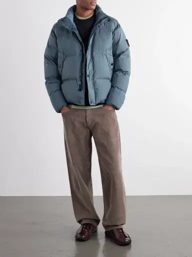 Stone Island Quilted Garment-Dyed Recycled Crinkled-Nylon Down Jacket - Men | Thumbnail 2 Stone Island Quilted Garment-Dyed Recycled Crinkled-Nylon Down Jacket - Men | Thumbnail 2