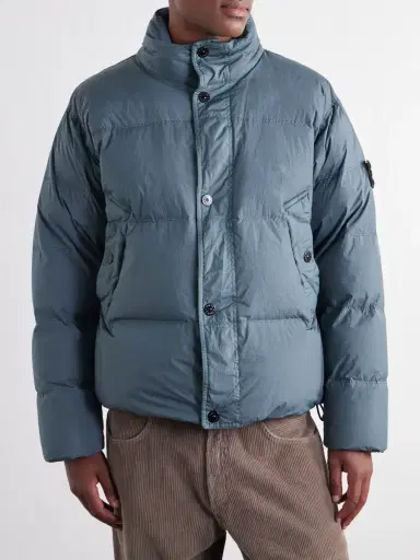 Stone Island Quilted Garment-Dyed Recycled Crinkled-Nylon Down Jacket - Men | Thumbnail 3 Stone Island Quilted Garment-Dyed Recycled Crinkled-Nylon Down Jacket - Men | Thumbnail 3