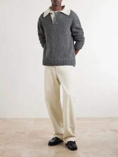 De Bonne Facture Gardian Wide-Leg Cotton-Corduroy Trousers - Men | Thumbnail 2