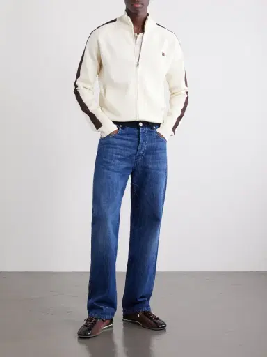 Wales Bonner Tide Logo-Embroidered Knitted Jacket - Men | Thumbnail 2 Wales Bonner Tide Logo-Embroidered Knitted Jacket - Men | Thumbnail 2