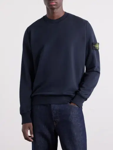Stone Island Garment-Dyed Cotton-Fleece Sweatshirt - Men | Thumbnail 3