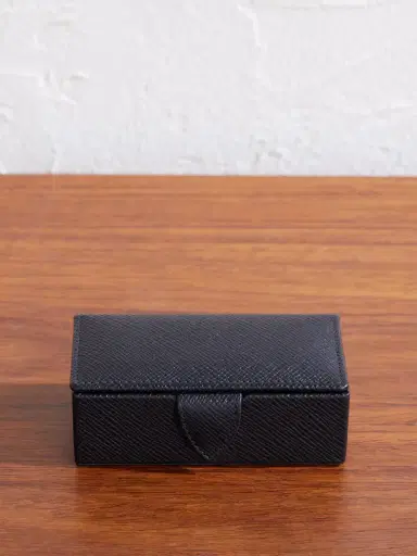 Smythson Panama Cross-Grain Leather Cufflink Box - Men | Thumbnail 3 Smythson Panama Cross-Grain Leather Cufflink Box - Men | Thumbnail 3
