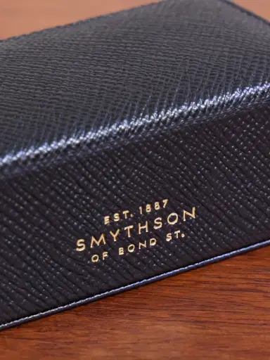 Smythson Panama Cross-Grain Leather Cufflink Box - Men | Thumbnail 4 Smythson Panama Cross-Grain Leather Cufflink Box - Men | Thumbnail 4