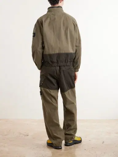 Stone Island Garment-Dyed Panama Cotton-Canvas and Nylon Bomber Jacket - Men | Thumbnail 4 Stone Island Garment-Dyed Panama Cotton-Canvas and Nylon Bomber Jacket - Men | Thumbnail 4