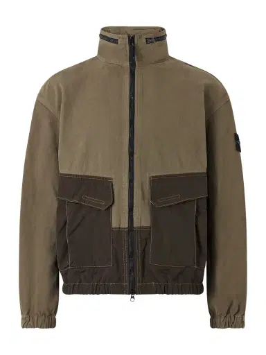 Stone Island Garment-Dyed Panama Cotton-Canvas and Nylon Bomber Jacket - Men | Thumbnail 1 Stone Island Garment-Dyed Panama Cotton-Canvas and Nylon Bomber Jacket - Men | Thumbnail 1
