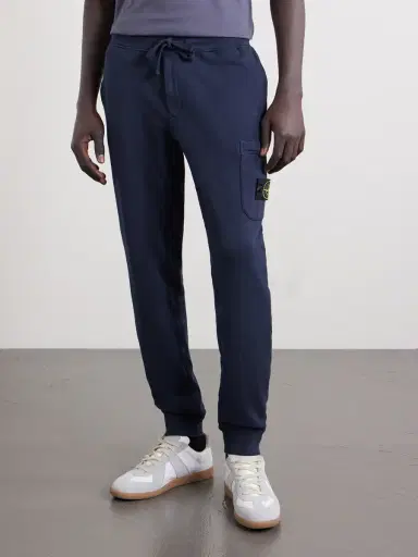 Stone Island Tapered Organic Cotton Fleece Sweatpants - Men | Thumbnail 3 Stone Island Tapered Organic Cotton Fleece Sweatpants - Men | Thumbnail 3