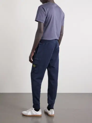 Stone Island Tapered Organic Cotton Fleece Sweatpants - Men | Thumbnail 4 Stone Island Tapered Organic Cotton Fleece Sweatpants - Men | Thumbnail 4