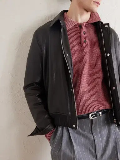 Aimé Leon Dore Knitted Cotton-Blend Polo Sweater - Men | Thumbnail 5