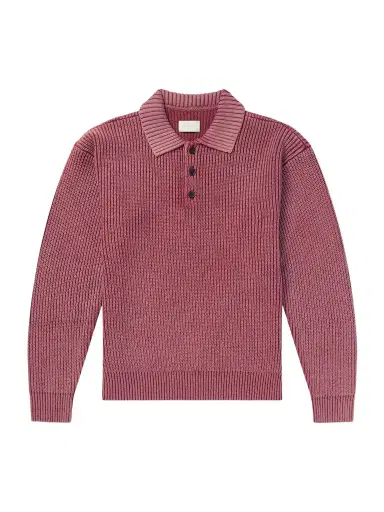 Aimé Leon Dore Knitted Cotton-Blend Polo Sweater - Men | Thumbnail 1