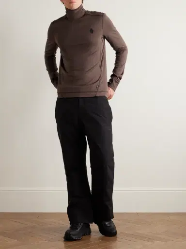 Moncler Grenoble Slim-Fit Logo-Appliquéd Polartec® Power Grid™ Base Layer - Men | Thumbnail 2 Moncler Grenoble Slim-Fit Logo-Appliquéd Polartec® Power Grid™ Base Layer - Men | Thumbnail 2