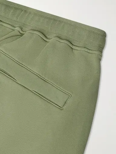 Stone Island Straight-Leg Garment-Dyed Organic Cotton-Fleece Drawstring Shorts - Men | Thumbnail 5 Stone Island Straight-Leg Garment-Dyed Organic Cotton-Fleece Drawstring Shorts - Men | Thumbnail 5