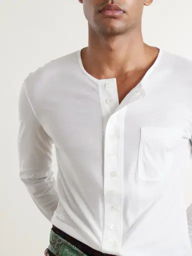 Dries Van Noten Hugond Cotton-Jersey Cardigan - Men | Thumbnail 5