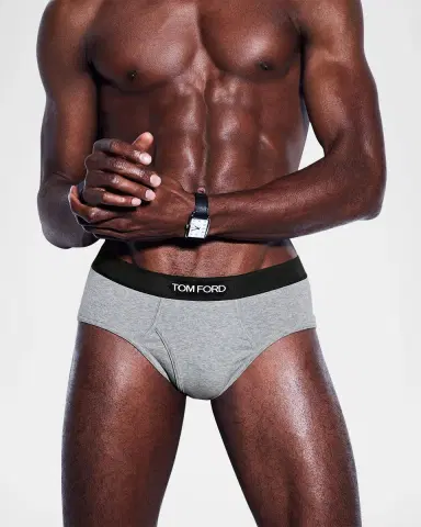 Tom Ford Men's Jacquard Logo Cotton Briefs | Thumbnail 2 Tom Ford Men's Jacquard Logo Cotton Briefs | Thumbnail 2
