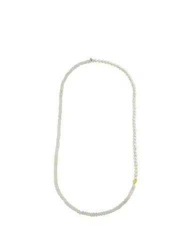 Sydney Evan Pearl and Rainbow Moonstone Necklace, 24"L | Thumbnail 2