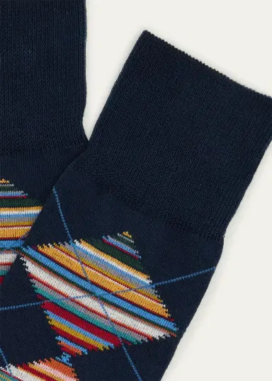 Paul Smith Men's Argyle Signature Stripe Crew Socks | Thumbnail 2