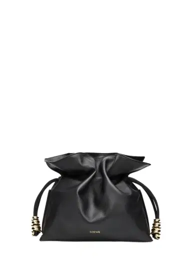 Loewe Flamenco Ruched Clutch Bag in Leather | Thumbnail 1 Loewe Flamenco Ruched Clutch Bag in Leather | Thumbnail 1