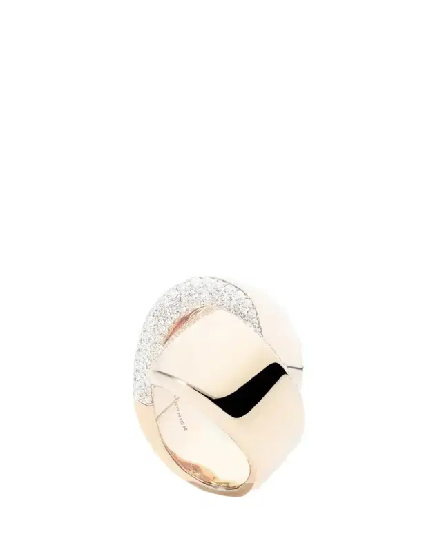 Vhernier 18K Pink Gold Abbraccio Diamond Ring