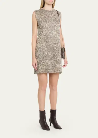 Brunello Cucinelli Couture Metallic Mohair Dress | Thumbnail 4 Brunello Cucinelli Couture Metallic Mohair Dress | Thumbnail 4