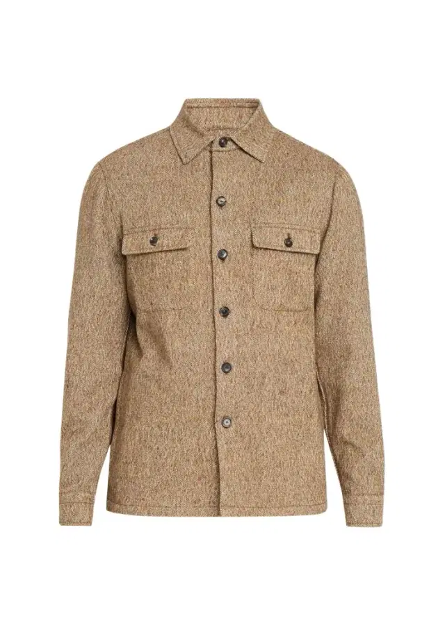 Cesare Attolini Men's Cashmere Donegal Shirt Jacket