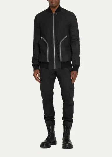 Rick Owens Men's Heizer Flight Blouson | Thumbnail 2 Rick Owens Men's Heizer Flight Blouson | Thumbnail 2