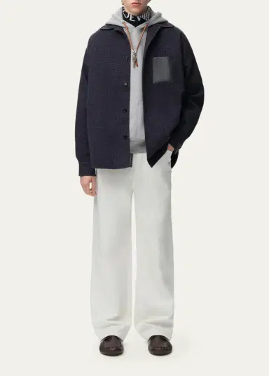 Loewe Men's Wool-Blend Overshirt | Thumbnail 2 Loewe Men's Wool-Blend Overshirt | Thumbnail 2