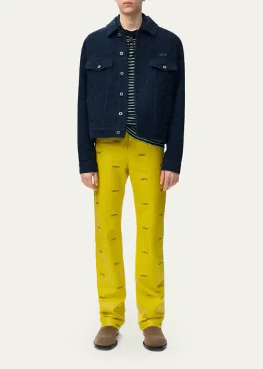 Loewe Men's Textured Trucker Jacket | Thumbnail 2 Loewe Men's Textured Trucker Jacket | Thumbnail 2