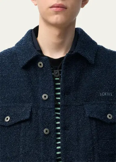 Loewe Men's Textured Trucker Jacket | Thumbnail 5 Loewe Men's Textured Trucker Jacket | Thumbnail 5