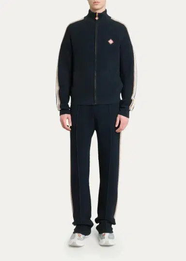 Casablanca Men's Cafe Culture Wool Track Jacket | Thumbnail 2