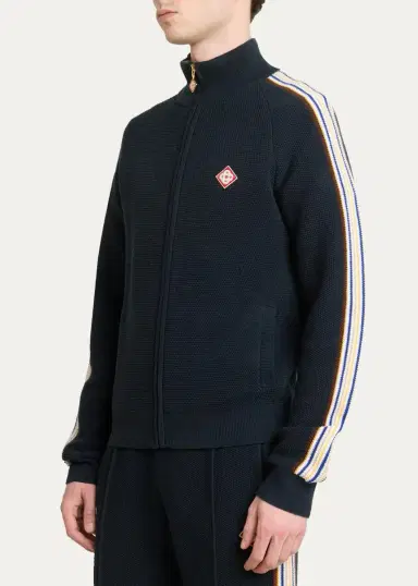 Casablanca Men's Cafe Culture Wool Track Jacket | Thumbnail 4