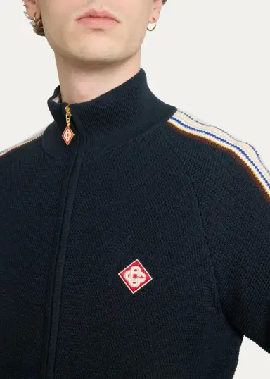 Casablanca Men's Cafe Culture Wool Track Jacket | Thumbnail 5