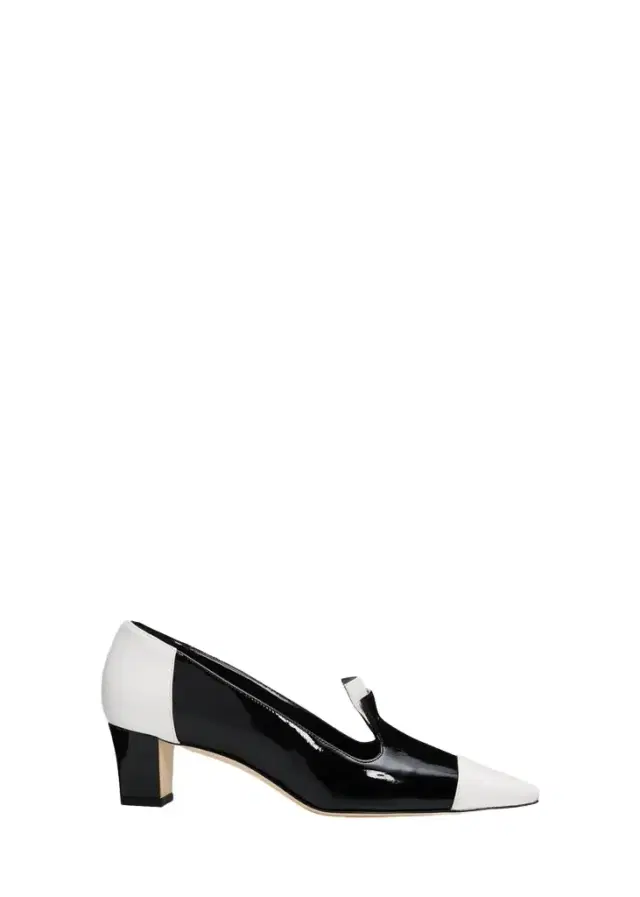 Manolo Blahnik 50mm Polastron Bicolor Patent Leather Loafer Pumps