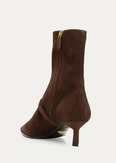 Prada 55mm Triangle Logo Suede Ankle Boots | Thumbnail 4 Prada 55mm Triangle Logo Suede Ankle Boots | Thumbnail 4